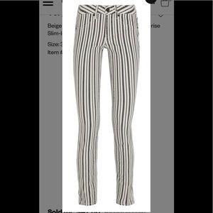 Tory Burch Marlien Legging Jeans Navy Stripe